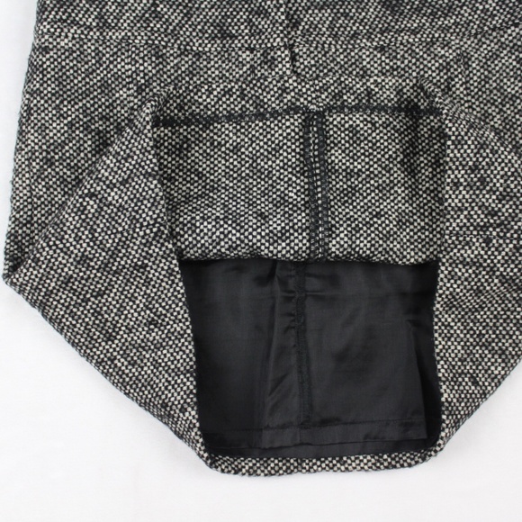 Loft, wool blend skirt; NWOT; Size 10P, black and white; dry clean; never worn. - Picture 4 of 7